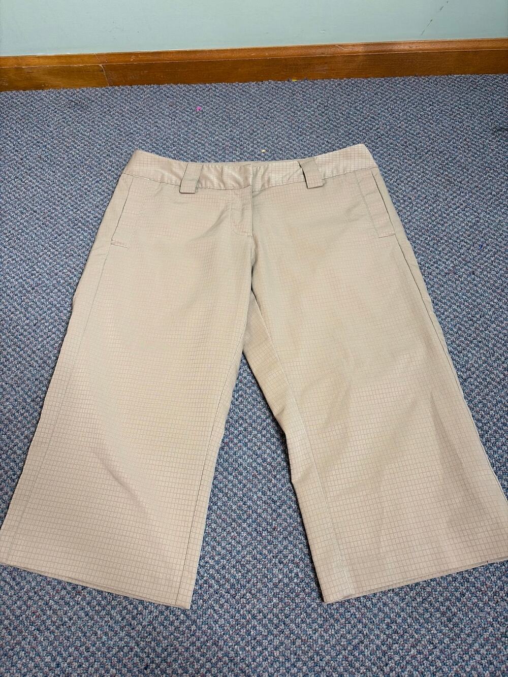 Adidas Climalite Womens Golf Bermuda Shorts Khaki Size 6
